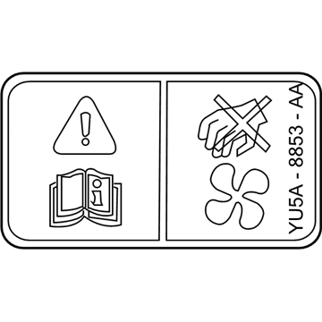 Lincoln XW4Z-8653-BA Fan Label