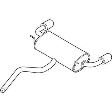 Lincoln LX6Z-5A289-DL Rear Muffler