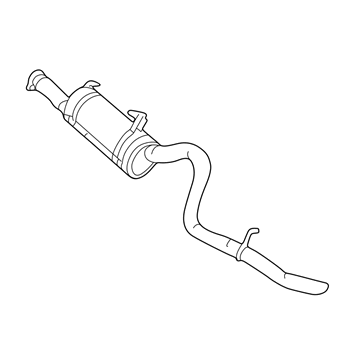 Ford YC3Z-5230-AC Muffler And Pipe Assy - Rear