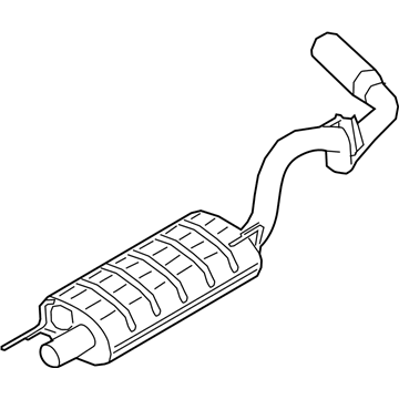 Ford JL3Z-5230-L Rear Muffler And Pipe Assembly