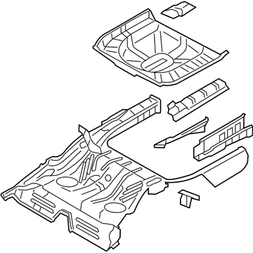 Mercury 5G1Z-5411215-BA Floor Pan Assembly