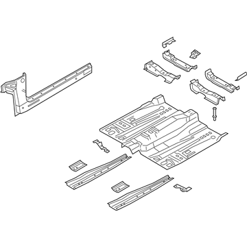 Lincoln HG9Z-5411135-B Front Floor Pan