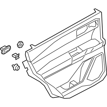 Ford MB5Z-7827407-FA PANEL - DOOR TRIM - LOWER