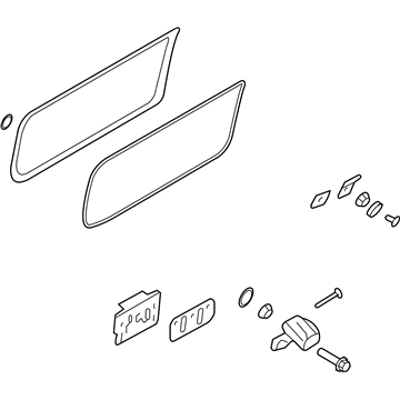 Ford F2UZ-15257A22-A Glass Assembly