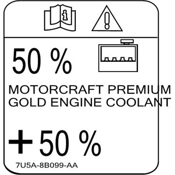 Ford 7U5Z-8B099-A Label