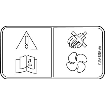 Ford XW4Z-8653-BA Fan Label