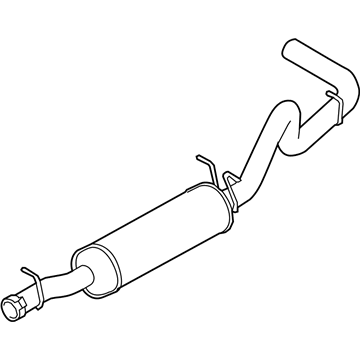 Ford 4C2Z-5230-GA Muffler W/Tpipe