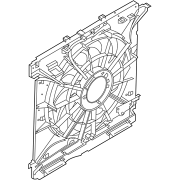 Lincoln Aviator Engine Cooling Fan - P1MZ-8C607-C