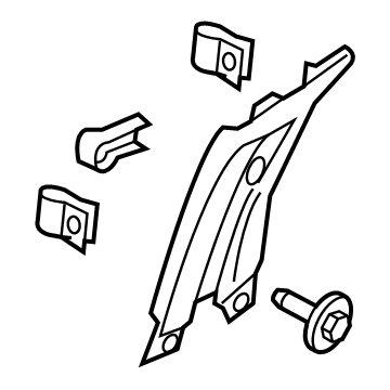 Lincoln FA1Z-5824356-AE Upper Center Pillar Trim