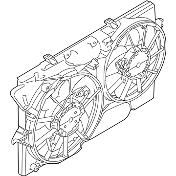 2012 Lincoln MKS Cooling Fan Assembly - BA5Z-8C607-E