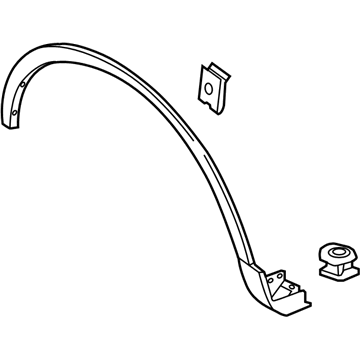 Lincoln FA1Z-16268-AB Wheel Opening Molding