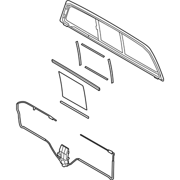 Ford DL3Z-15422B30-F Back Glass