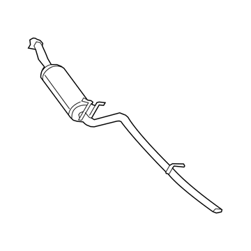 Ford 4L3Z-5230-B Muffler W/Tpipe