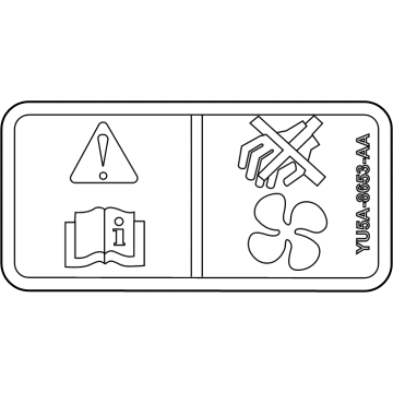 Ford XW4Z-8653-BA Warning Label