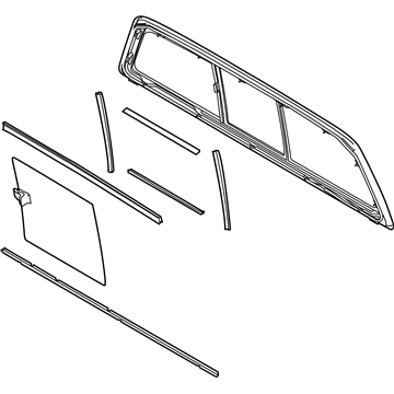 Ford 9L3Z-1542006-F Glass - Sliding