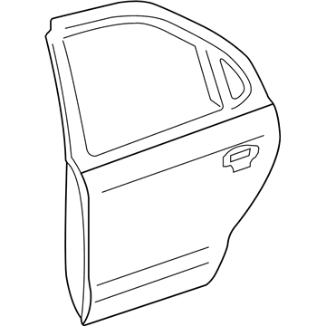 Ford 6G1Z-5424631-A Door Assembly - Rear - Less Hinges