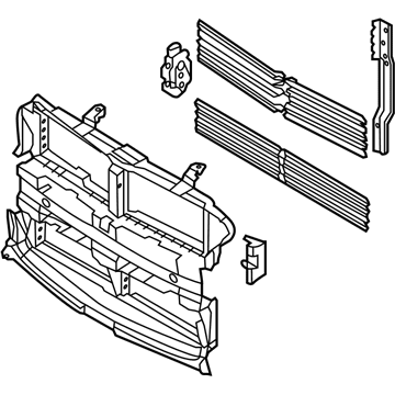 Ford DG1Z-8475-B Radiator Shutter Assembly