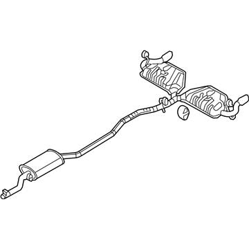 Ford 7T4Z-5230-BA Centre And Rear Muffler Assembly