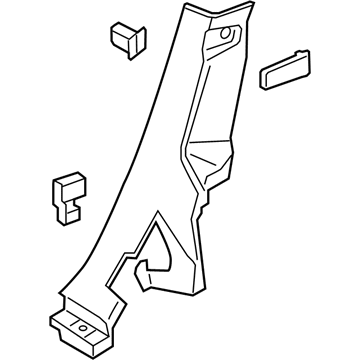 Lincoln DP5Z-5431012-LC Lower Quarter Trim