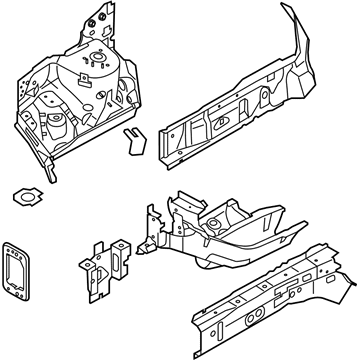 Ford D2BZ-16055-A Apron/Rail Assembly