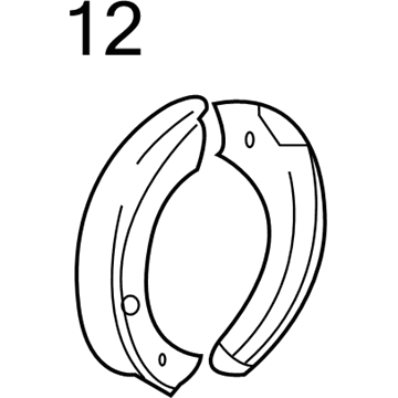 Ford 7L1Z-2A753-A Parking Brake Shoes