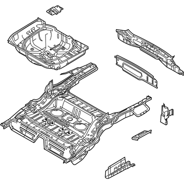 2009 Ford Taurus X Floor Pan - 8F9Z-7411215-A