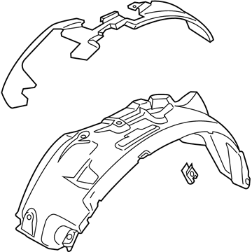 Ford HC3Z-16054-A Shield - Fender Apron, Passenger Side Ford HC3Z-16054-A Shield - Fender Apron, Passenger Side