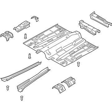 Ford FV6Z-5811135-A Pan Assembly - Floor - Front