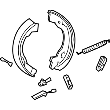 Mercury 6L2Z-2648-A Parking Brake Shoes