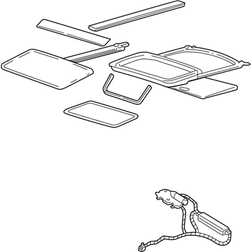 Mercury 4F1Z-54502A82-AAA Glass & Frame