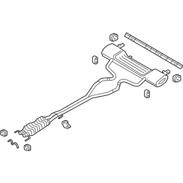 Ford GD9Z-5230-C Centre And Rear Muffler Assembly