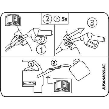 Ford AU5Z-9A095-D Fuel Label