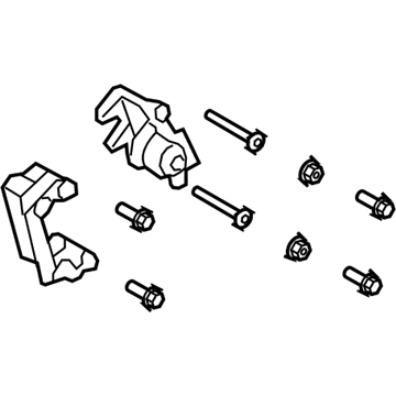 Ford 7T4Z-2552-B Brake Caliper Assembly-Less Pads