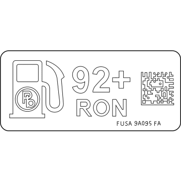 Ford FU5Z-9A095-G Fuel Label