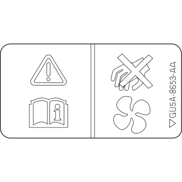 Ford GU5Z-8653-A Fan Label