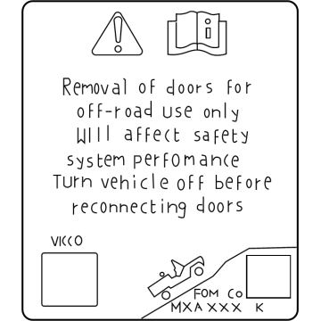 Ford M2DZ-5400014-A Label