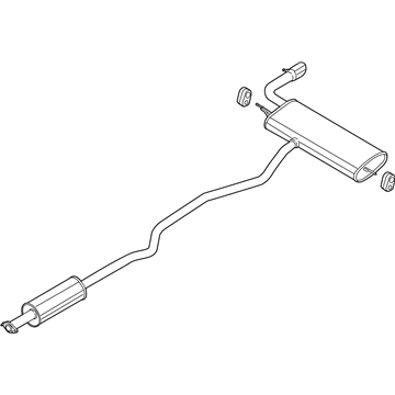 Ford DS7Z-5230-J Rear Muffler Assembly