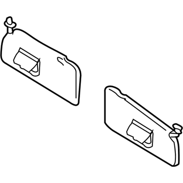 2003 Ford Escape Sun Visor - 3L8Z-7804104-AA