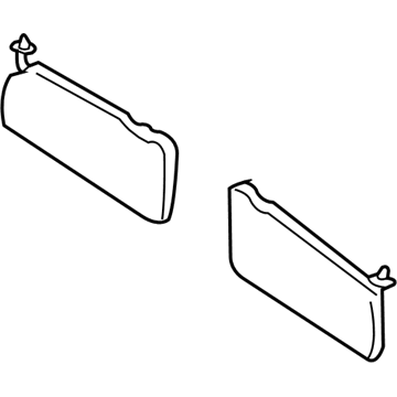 Ford 3L8Z-7804104-CC Visor Assembly - Sun