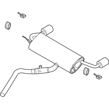 Ford Escape Muffler - PZ1Z-5A289-B