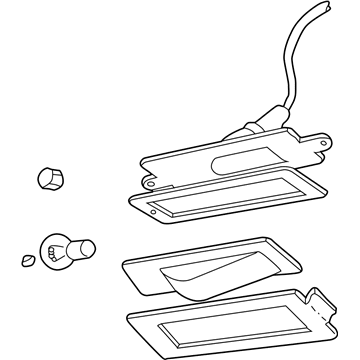 Ford F2TZ-13550-A License Lamp