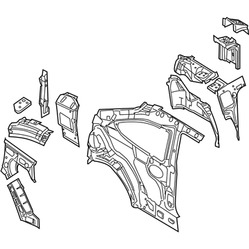 Ford 8S4Z-6327790-B Panel - Body Side Rear - Inner