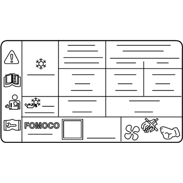 Ford CK4Z-1503050-B A/C Label