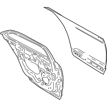 Ford GD9Z-5424630-B DOOR ASY - REAR - LESS HINGES