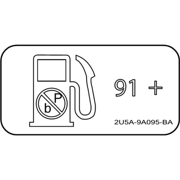 Lincoln 2U5Z-9A095-BA Fuel Label