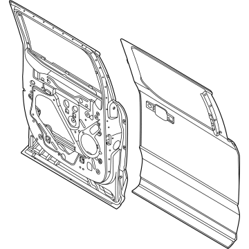 Ford PC3Z-1624631-A DOOR ASY - REAR - LESS HINGES