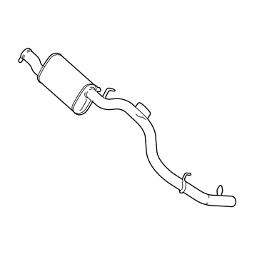 Ford 3C7Z-5230-AB Muffler And Pipe Assy - Rear