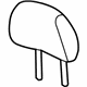 Ford AE6Z-78611A08-AA Headrest, Outer, Charcoal Ford AE6Z-78611A08-AA Headrest, Outer, Charcoal
