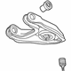 Ford 6L3Z-3078-E Lower Control Arm, Front Passenger Side Ford 6L3Z-3078-E Lower Control Arm, Front Passenger Side